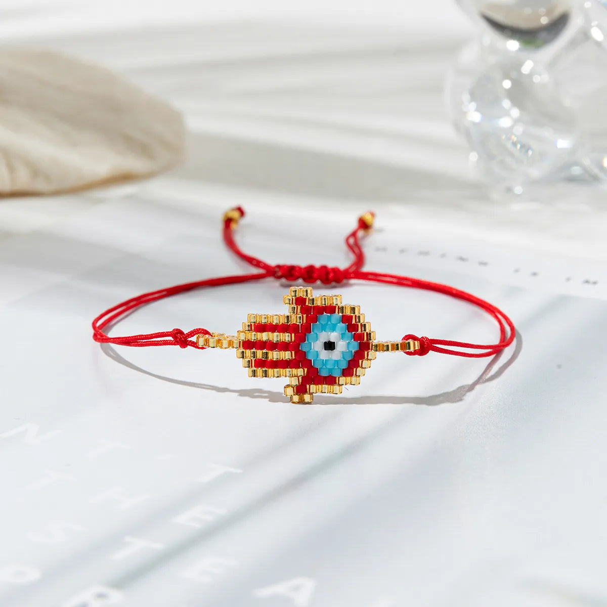 Casual Palm Eye Glass Handmade Women'S Bracelets