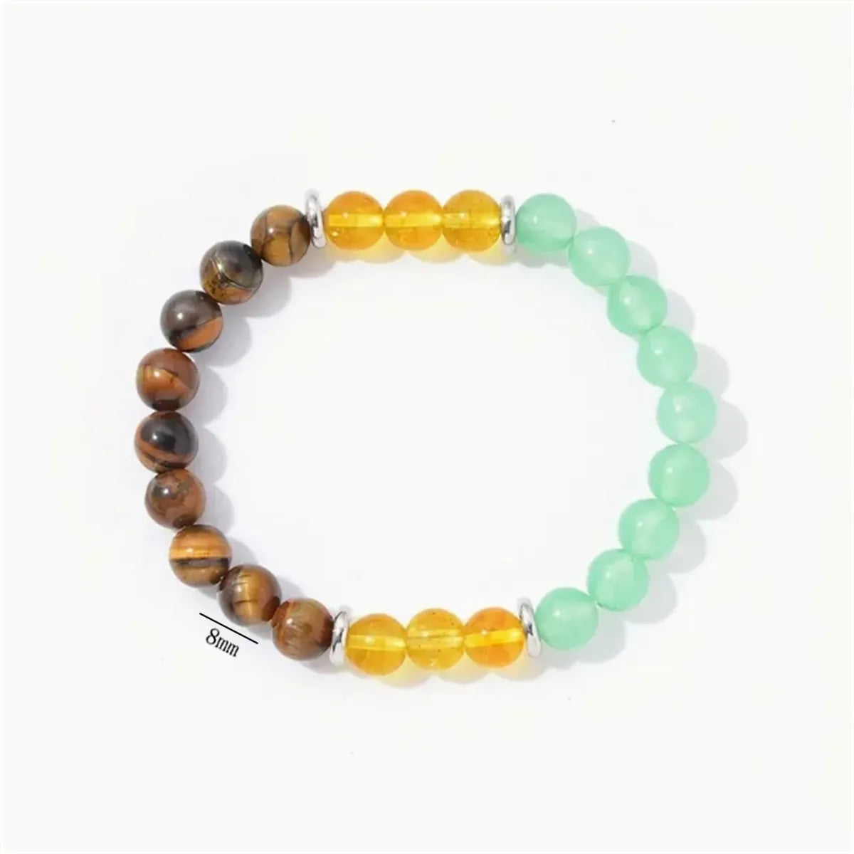 Casual Pastoral Classic Style Round Natural Stone Tiger Eye Bracelets In Bulk