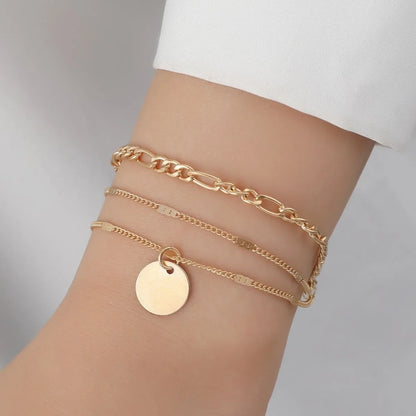 Casual Pastoral Flower Alloy Star Enamel Women'S Bracelets Anklet