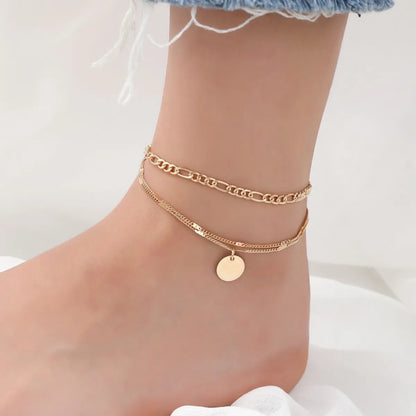 Casual Pastoral Flower Alloy Star Enamel Women'S Bracelets Anklet