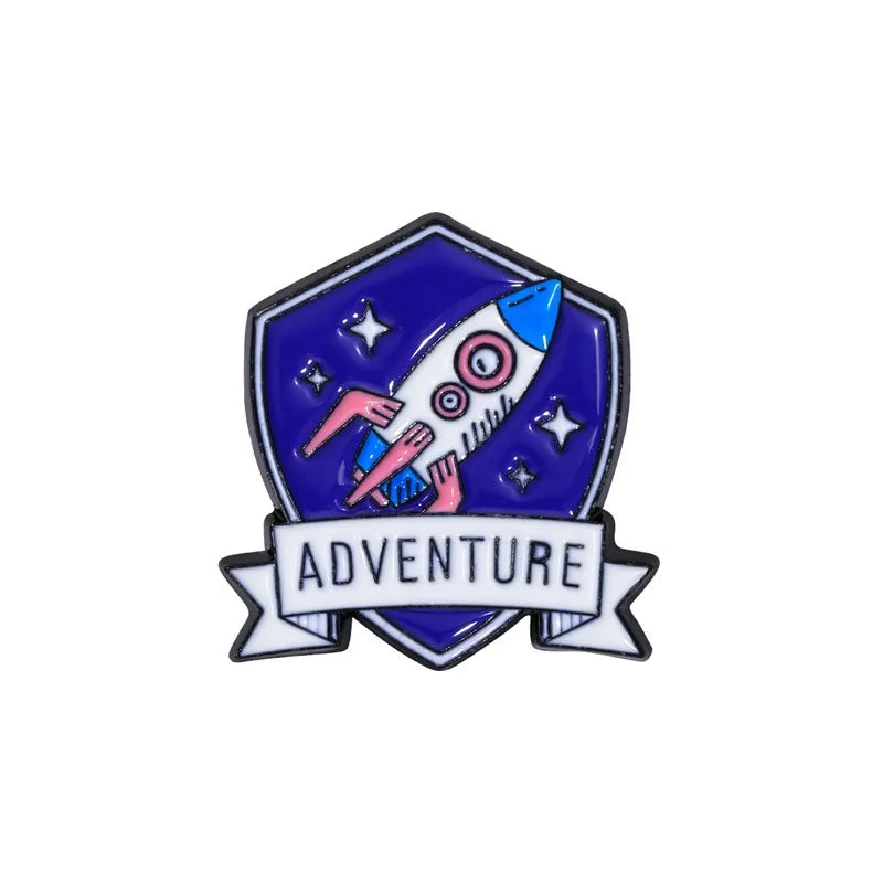 Casual Preppy Style Simple Style Astronaut Rocket Alloy Enamel Unisex Brooches