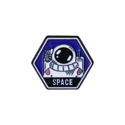 Casual Preppy Style Simple Style Astronaut Rocket Alloy Enamel Unisex Brooches