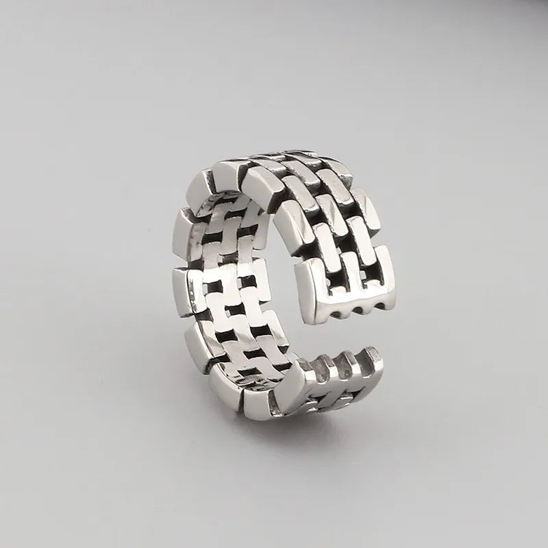 Casual Punk Leaf Titanium Steel Plating Unisex Rings