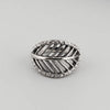 Casual Punk Leaf Titanium Steel Plating Unisex Rings