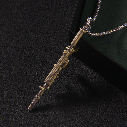 Casual Punk Pistol 201 Stainless Steel Zinc Alloy Unisex Pendant Necklace