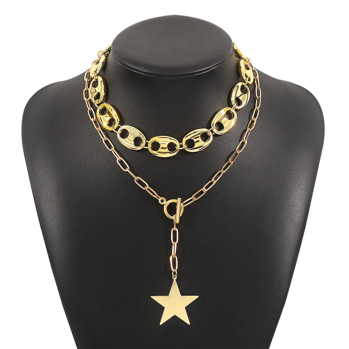 Casual Punk Star CCB Iron Chain Wholesale Pendant Necklace