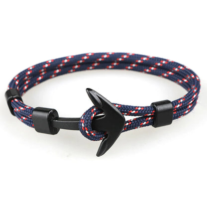 Casual Retro Anchor Alloy Rope Plating Men'S Bracelets