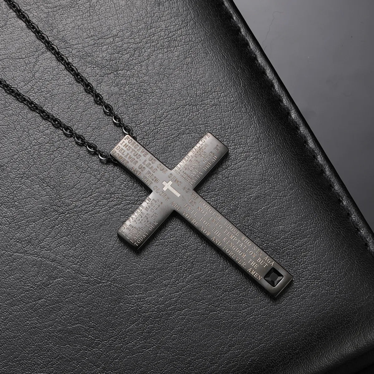 Casual Retro Cross 304 Stainless Steel Men'S