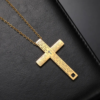 Casual Retro Cross 304 Stainless Steel Men'S