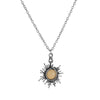 Casual Retro Ethnic Style Geometric Sun Moon Natural Stone Crystal Iron Wholesale Pendant Necklace