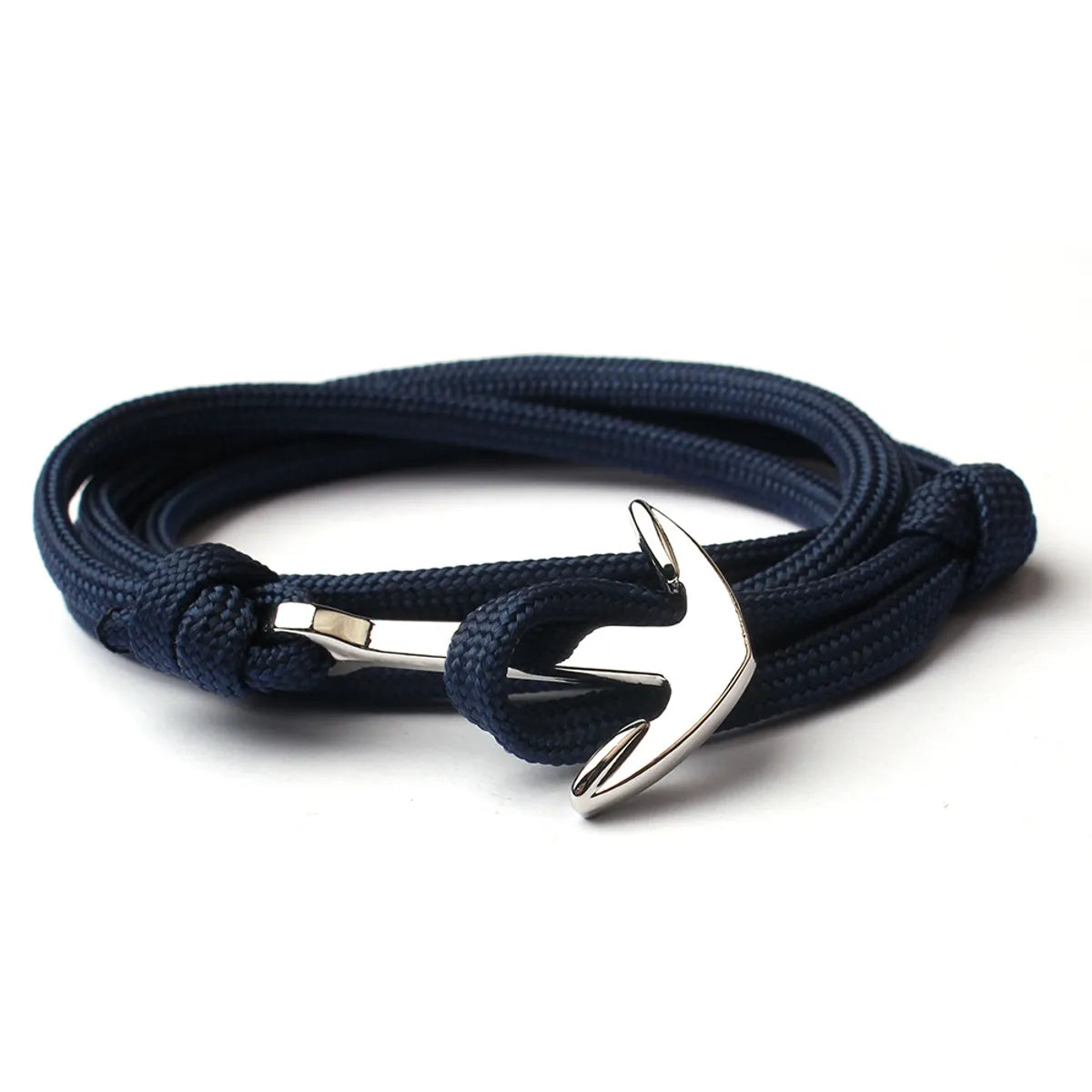 Casual Retro Simple Style Anchor Alloy Rope Layered Unisex Bracelets