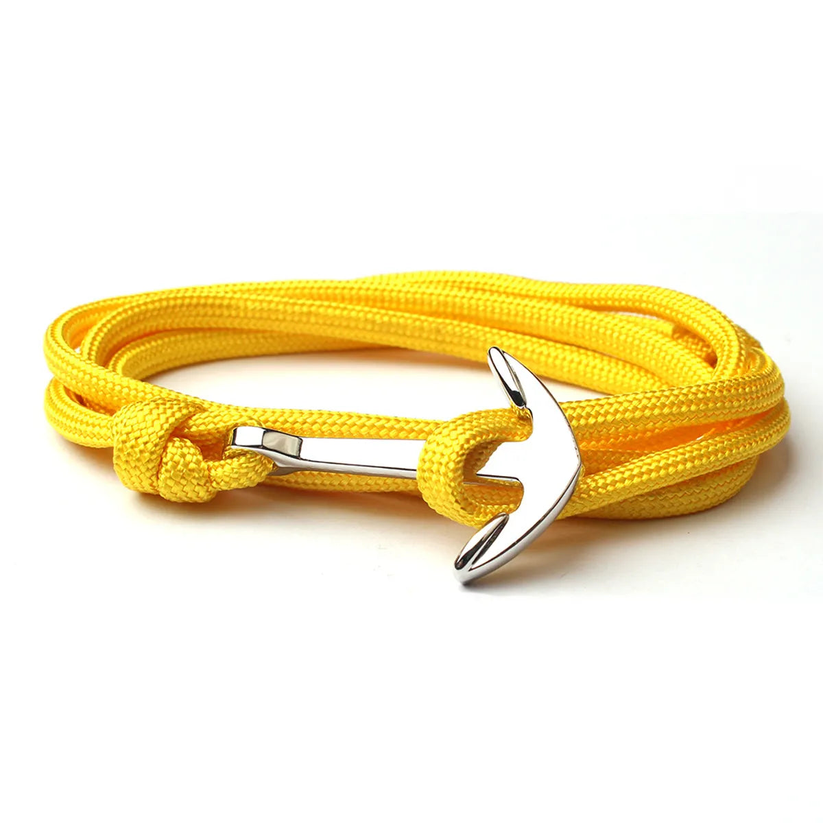 Casual Retro Simple Style Anchor Alloy Rope Layered Unisex Bracelets