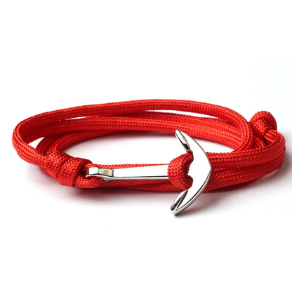 Casual Retro Simple Style Anchor Alloy Rope Layered Unisex Bracelets