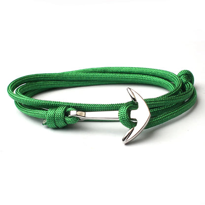 Casual Retro Simple Style Anchor Alloy Rope Layered Unisex Bracelets