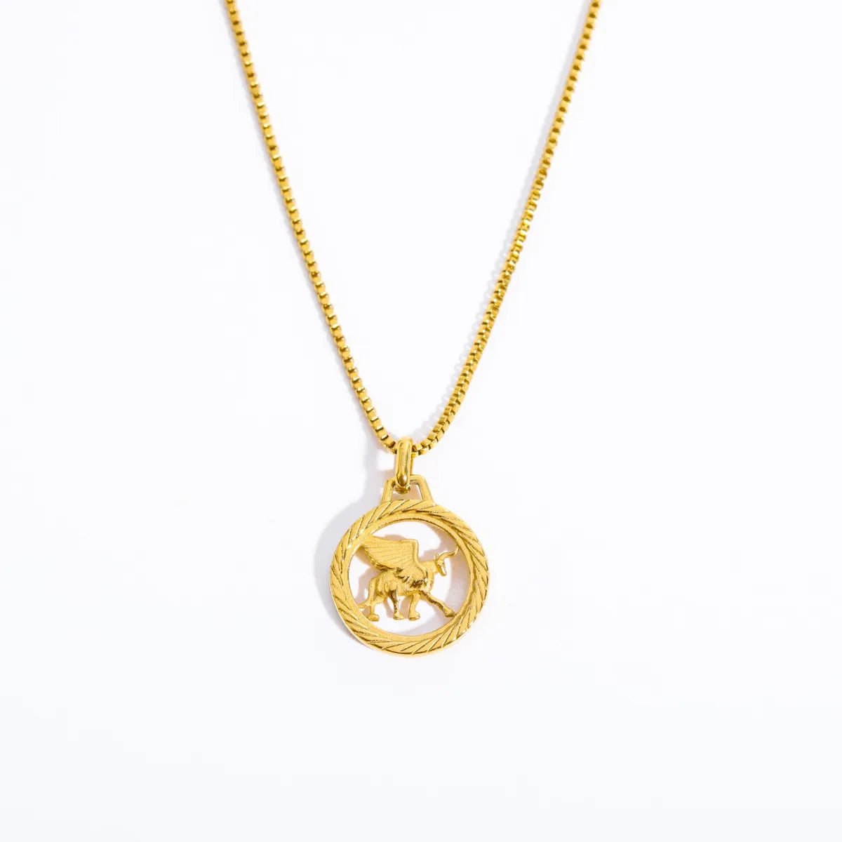 Casual Retro Simple Style Constellation Stainless Steel Plating Hollow Out Carving 18k Gold Plated Pendant Necklace