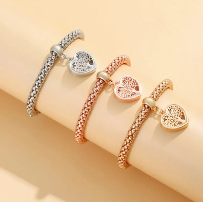 Casual Retro Simple Style Heart Shape Alloy Wholesale Bracelets