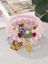 Casual Retro Simple Style Leaf Elephant Arylic Alloy Glass Wholesale Bracelets