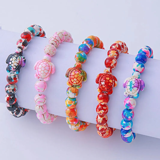 Casual Retro Simple Style Tortoise Dolphin Butterfly Turquoise Wholesale Bracelets