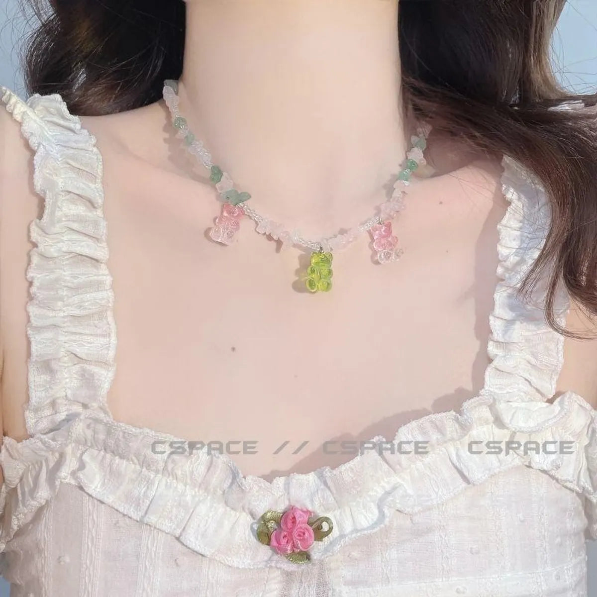 Casual Retro Star Heart Shape Butterfly Arylic Rope Wholesale Pendant Necklace