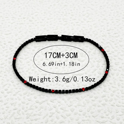 Casual Retro Streetwear Solid Color Stainless Steel Inlay Zircon Bracelets