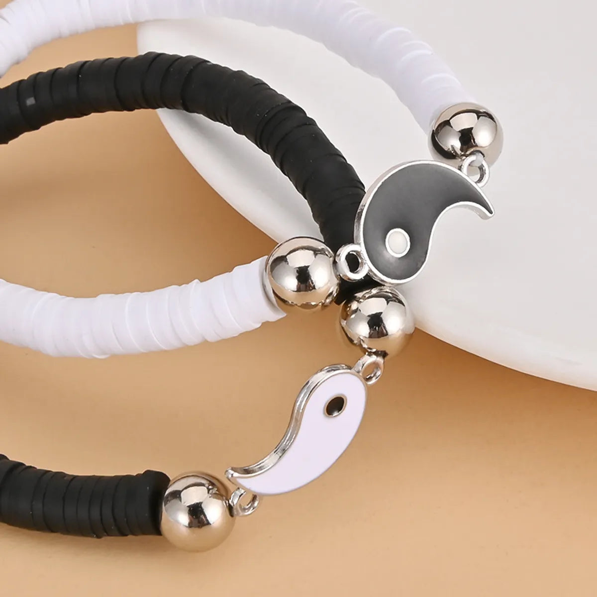 Casual Retro Tai Chi Soft Clay Beaded Unisex Bracelets