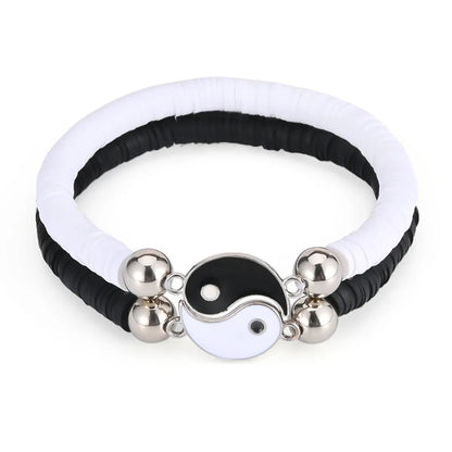 Casual Retro Tai Chi Soft Clay Beaded Unisex Bracelets