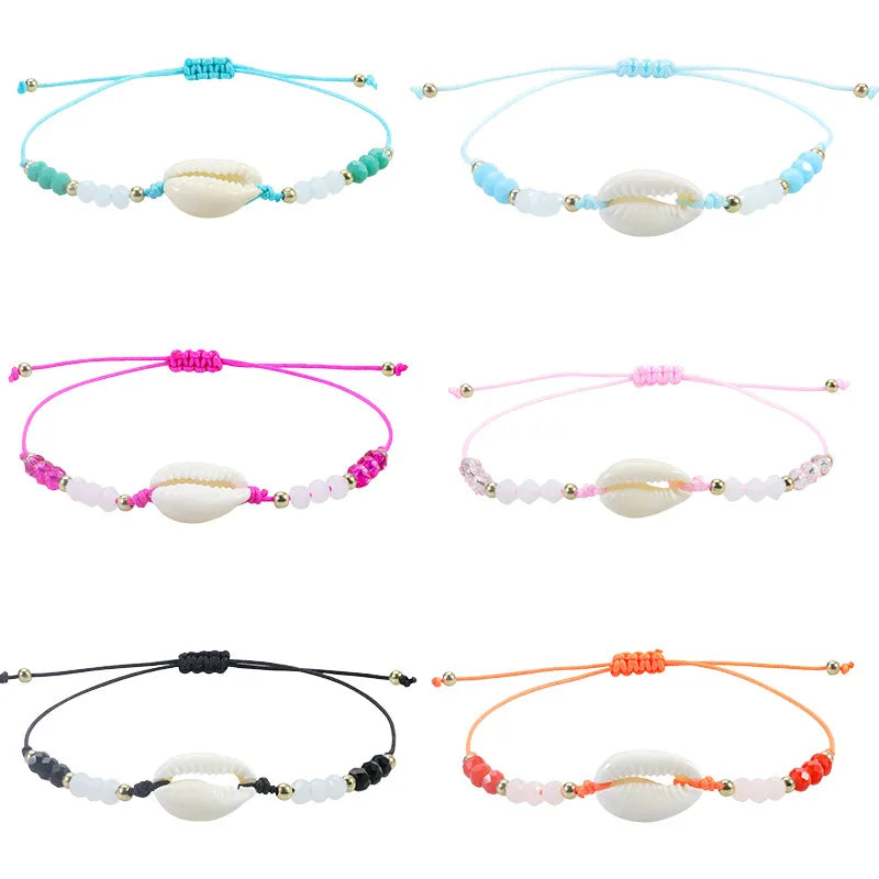 Casual Rhombus Glass Unisex Bracelets