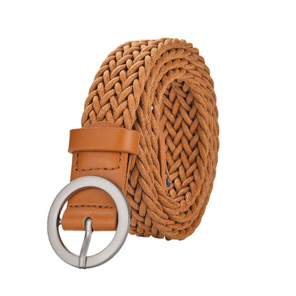 Casual Round Alloy Wax Rope Woven Woven Belt Unisex Woven Belts