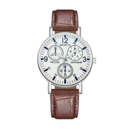 Casual Round Buckle Quartz Men'S Watches