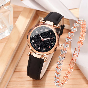 Casual Round Buckle Quartz Women'S Watches