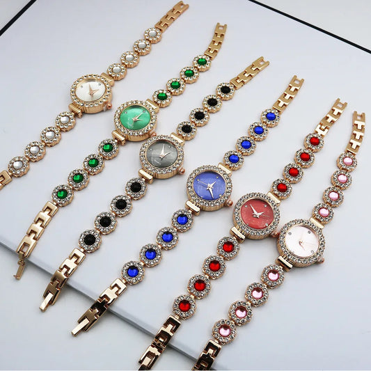 Casual Round Jewelry Buckle Quartz Women'S Watches