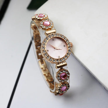 Casual Round Jewelry Buckle Quartz Women'S Watches