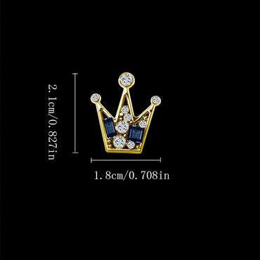 Casual Shiny Crown Alloy Plating Inlay Rhinestones Men'S Brooches