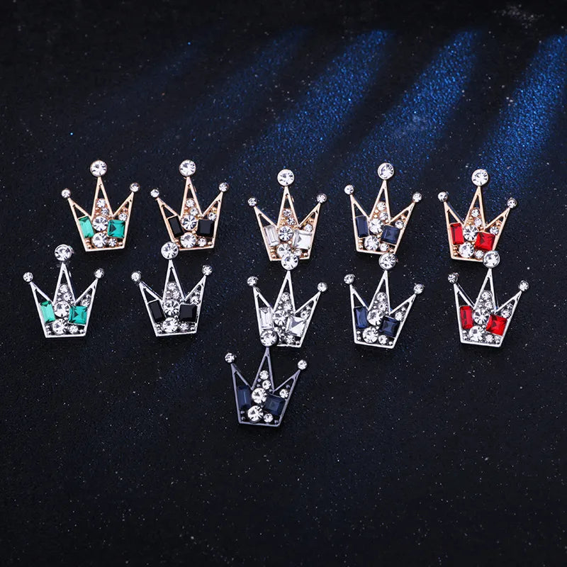 Casual Shiny Crown Alloy Plating Inlay Rhinestones Men'S Brooches