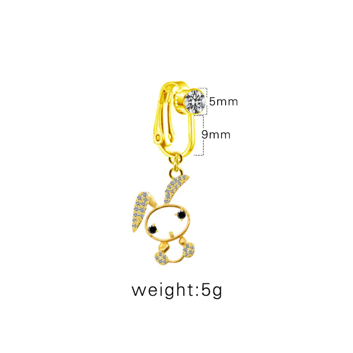 Casual Shiny Star Moon Heart Shape Stainless Steel Alloy White Gold Plated Gold Plated Rhinestones Glass Belly Ring In Bulk