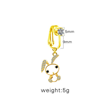 Casual Shiny Star Moon Heart Shape Stainless Steel Alloy White Gold Plated Gold Plated Rhinestones Glass Belly Ring In Bulk