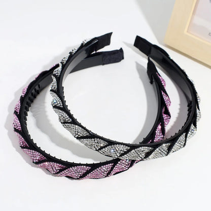 Casual Shiny U Shape Rhinestone Inlay Rhinestones Hair Band