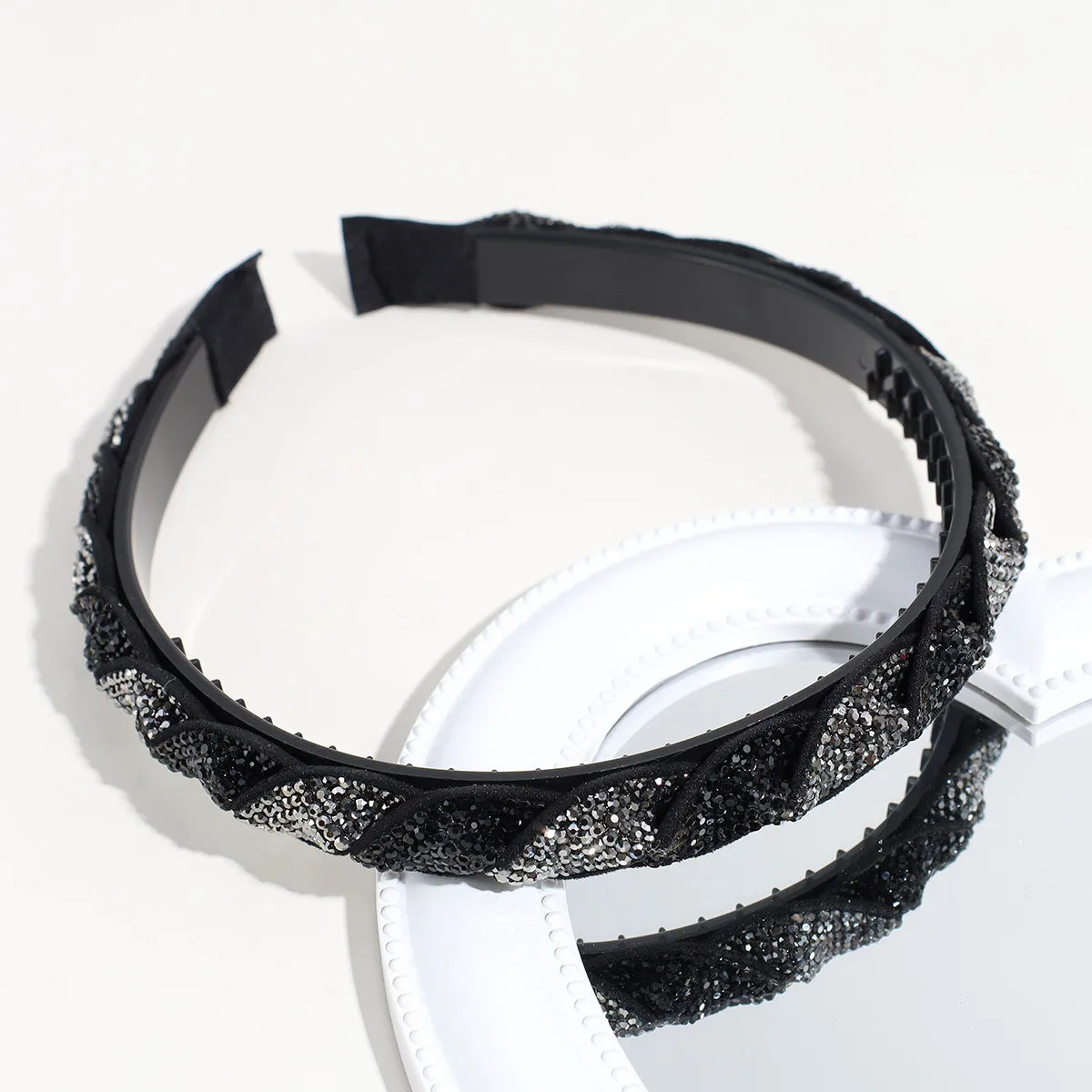 Casual Shiny U Shape Rhinestone Inlay Rhinestones Hair Band