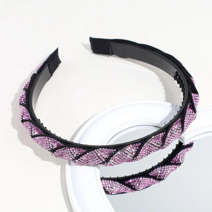 Casual Shiny U Shape Rhinestone Inlay Rhinestones Hair Band