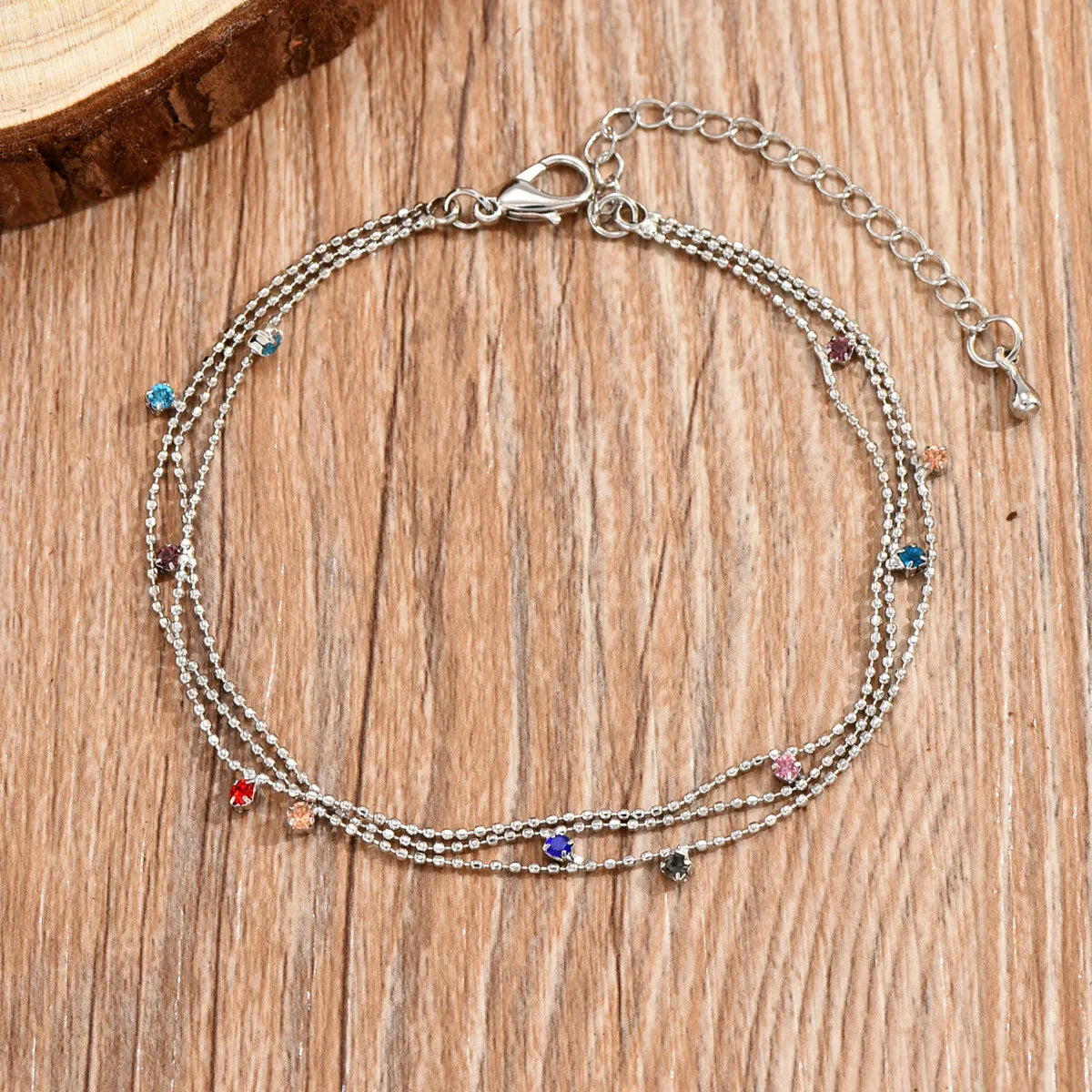 Casual Simple Style Animal Eye Butterfly Alloy Chain Women'S Anklet