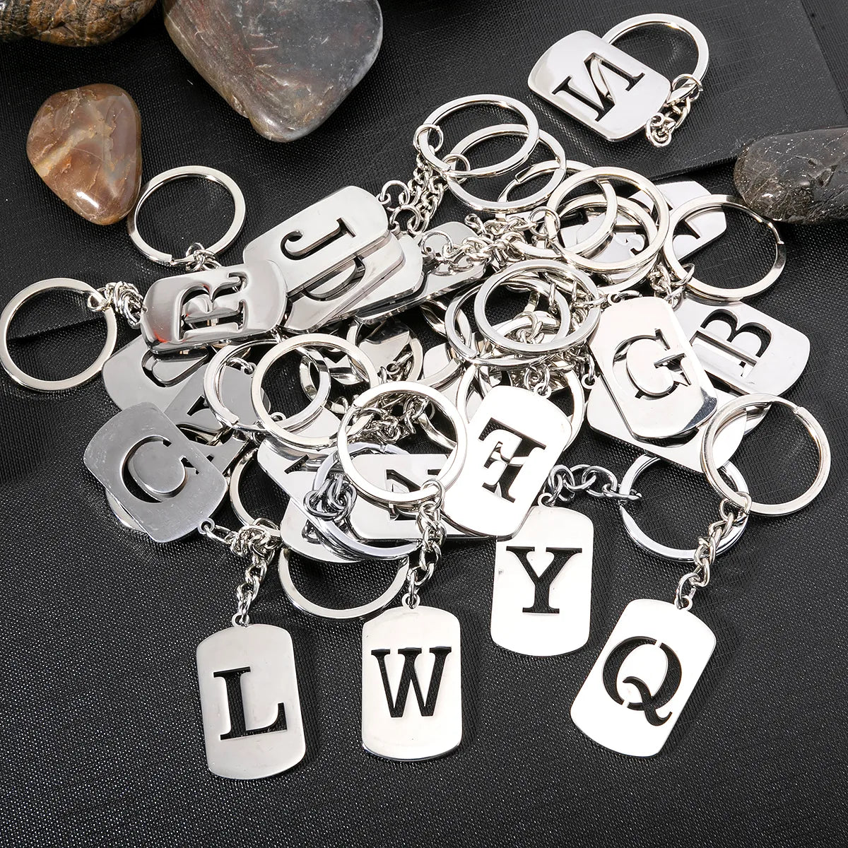 Casual Simple Style Artistic Letter 201 Stainless Steel Polishing Bag Pendant Keychain