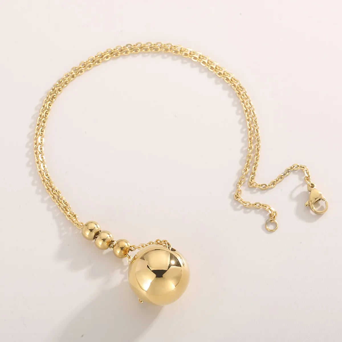 Casual Simple Style Ball Titanium Steel Plating 18k Gold Plated Jewelry Set