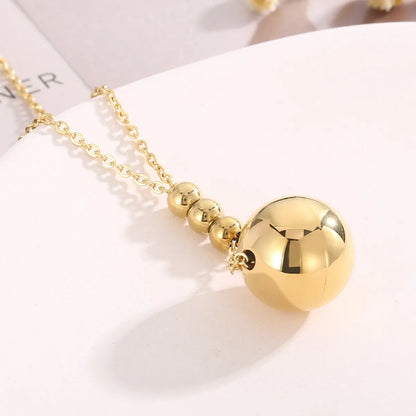 Casual Simple Style Ball Titanium Steel Plating 18k Gold Plated Jewelry Set