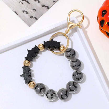 Casual Simple Style Bat Wood Beaded Halloween Keychain