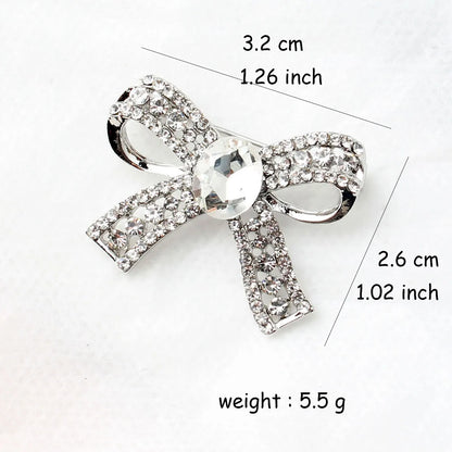 Casual Simple Style Bow Knot Alloy Inlay Rhinestones Unisex Brooches