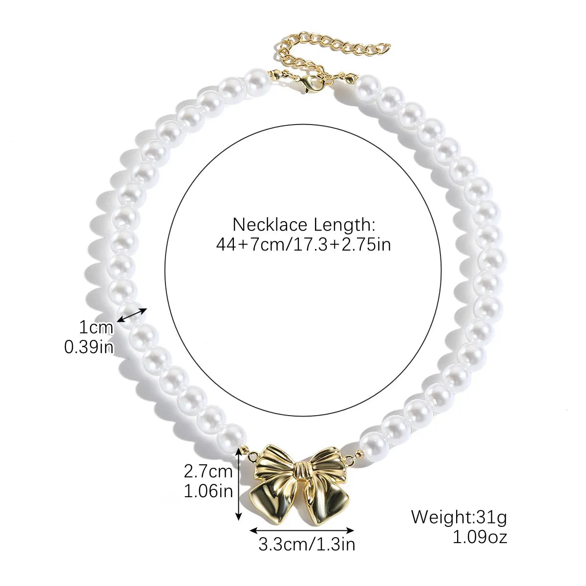 Casual Simple Style Bow Knot Imitation Pearl Alloy Wholesale Bracelets Earrings Necklace