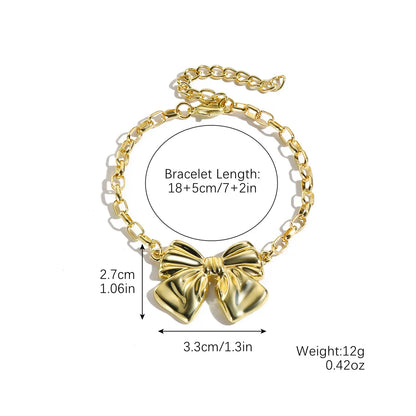 Casual Simple Style Bow Knot Imitation Pearl Alloy Wholesale Bracelets Earrings Necklace