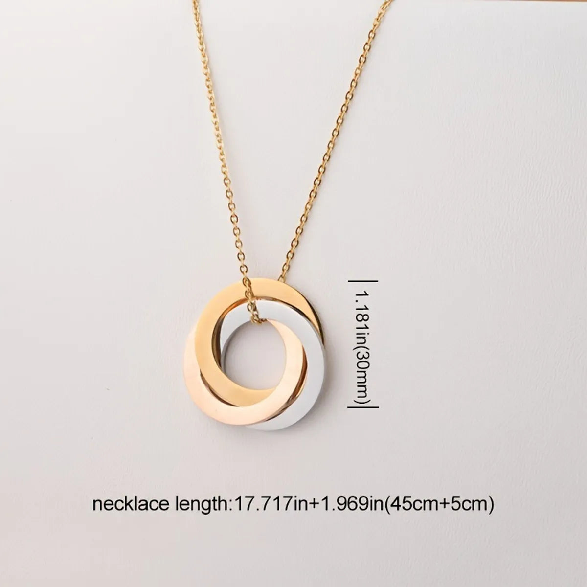 Casual Simple Style Circle Stainless Steel Plating Necklace