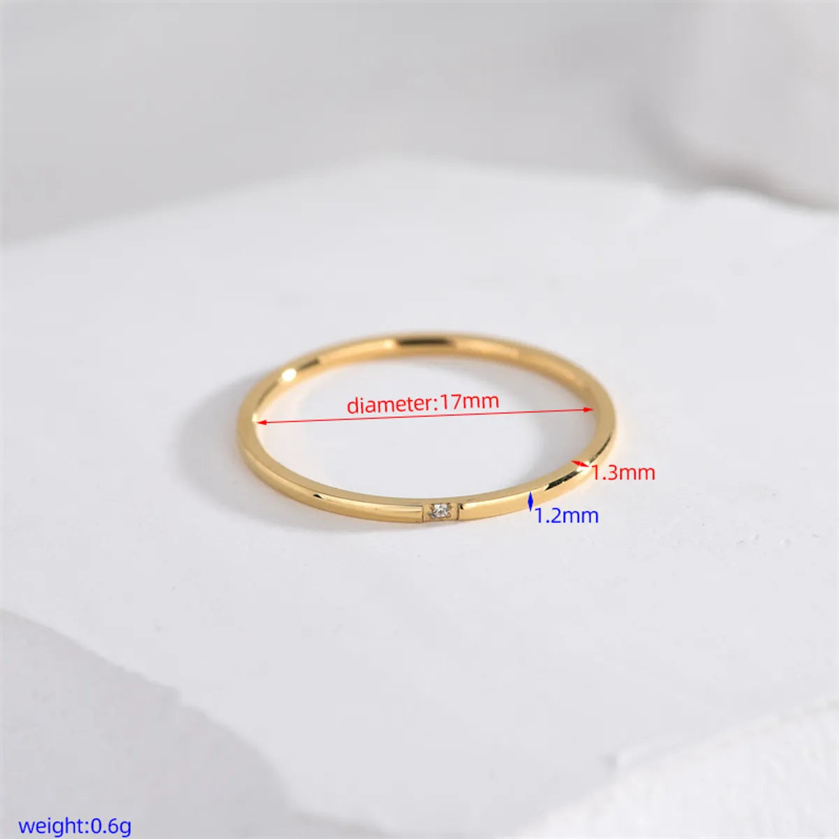 Casual Simple Style Circle Titanium Steel Polishing Plating Inlay Zircon 18k Gold Plated Rings