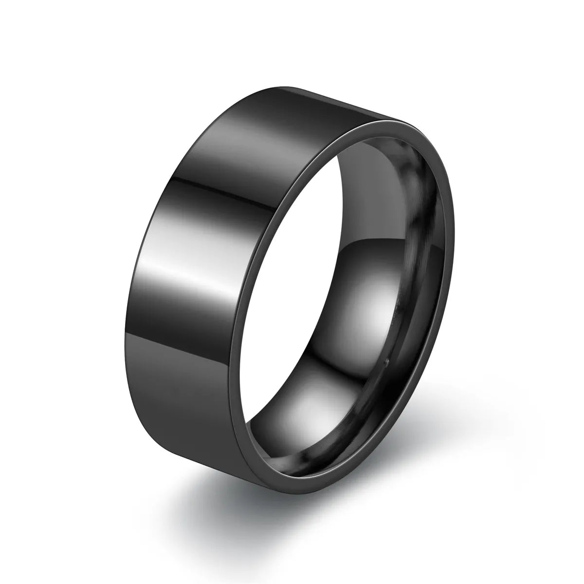 Casual Simple Style Circle Titanium Steel Unisex Rings